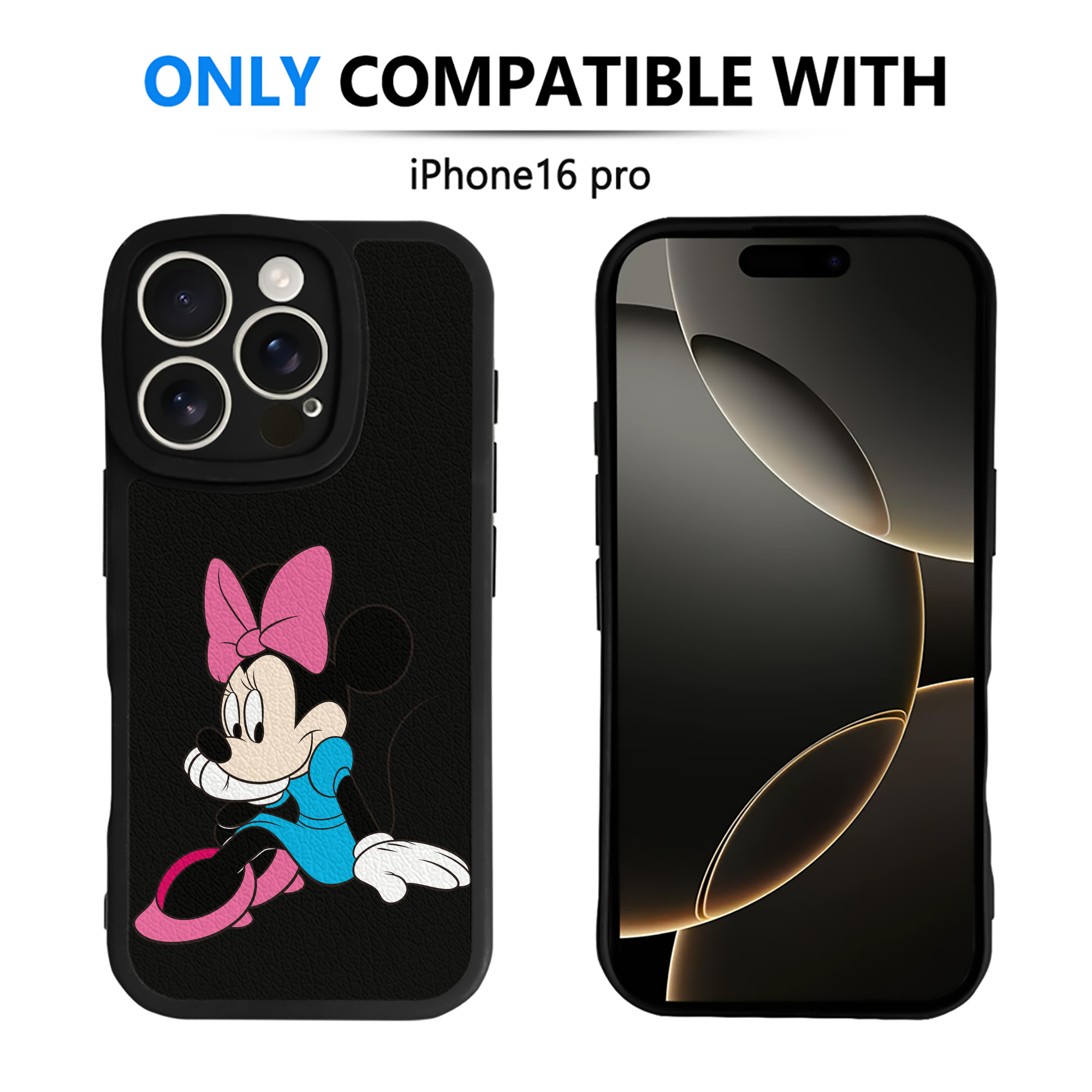 （画像用） ミッキーマウス Mickey Mouse 【iPhone 16シリーズ対応】シリコンスマホケース（レザー調） 材質：シリコン